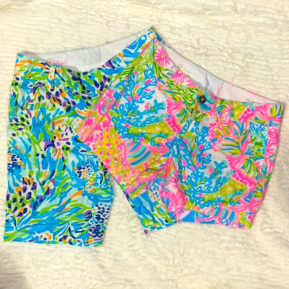 Bundle of 2 Lilly Pulitzer EUC shorts - size 0